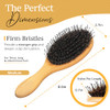 Premium Boar Bristle Hair Brush for Thick Hair Set. Hairbrush for Women With Thick, Long or Curly Hair. Restores Hair's Shine and Health. Comb, Trave