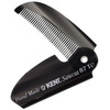 Kent 87T Combo Handmade Folding Pocket Comb for Men, Fine Tooth Hair Comb Straightener for Everyday Grooming Styling Hair, Beard or Mustache, Use Wet