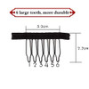 Wig Combs 60 Pcs Black Big Stainless Steel Wig Combs for Making Wigs Metal Wig Clips for Wig Caps Diy