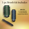 Olivia Garden MultiBrush Detachable Thermal Styling Hair Brush MB-KT01 (3-Piece Kit)