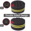 WORGATE Small and Big Hole Hair Sponge for Twist Dreads Locking Afro Curl Brush Barber 2 PCS