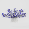 FXmimior Bridal Women Navy Blue Vintage Crystal Rhinestone Vintage Hair Comb Wedding Party Hair Accessories