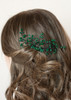 FXmimior Bridal Women Green Vintage Wedding Party Crystal Rhinestone Vintage Hair Comb Hair Accessories