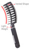 PERFEHAIR Curved Vented Styling Hair Brush, Detangling Thick Hair Massage Blow Drying Brush