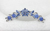 Faship Gorgeous Blue Rhinestone Crystal Floral Hair Comb