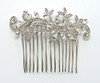 Faship Gorgeous Clear Crystal Floral Hair Comb