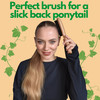 GranNaturals Boar Bristle Slick Back Hair Brush - Soft/Medium Smoothing Hairbrush to Style, Polish, & Lay Hair Down Flat to Create a Sleek Frizz Free