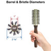 Olivia Garden Ecoceramic Firm Bristles Round Thermal Hair Brush (2 1/8")
