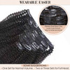 Caliee Afro Kinky Curly Afro 3C 4A Coily Clip ins Hair Extension for African American Black Women, Real Remy Human Black Hair,120 Gram, 16 Inch/ 7 Pi