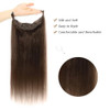Tinashe Wire Hair Extensions Real Human Hair Medium Brown Straight Hair Extensions 16inch 80g Invisible Wire Fish Line Straight Human Hair Extension