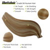 Tape in Hair Extensions with Highlights Golden Brown with Blonde Hair Invisible Tape ins Silky Straight Seamless Skin Weft Human Remy Real Hair Glue