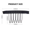 Jozlynn 12pcs Wig Comb Clips to Secure Synthic Wigs 6 Teeth Wigcomb Set for Women Making Wig Caps and Hairpieces(Black)
