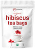 Organic Hibiscus Tea Bags, 200 Count | Premium Source from Hibiscus Flowers | Caffeine Free Herbal Tea | Eco-Friendly Hemp Paper Tea Bags | Non-GMO,