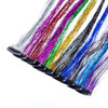 SWACC 22 Pcs Colored Party Highlights Clip on in Hair Extensions For Women Multi-Colors Hair Streak Synthetic Hairpieces (11 Colors 22 Pcs in Set -Sp