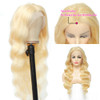 Loyom 613 Body Wave Lace Front Wig Human Hair 10a Brazilian 13x4 Blonde Lace Frontal Wigs 200 Density Pre Plucked Bleached Knots with Baby Hair 22 in