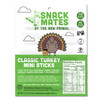 Snack Mates by The New Primal, Turkey Stick, All-Natural Turkey, High Protein and Low Sugar Kids Snack, Certified Paleo, Certified Gluten-Free, Lunch