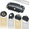 Dreamlover Wig Clips to Secure Wig, Clips for Hair Extensions, 6 Teeth, 30 Pieces Black