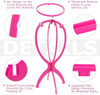 Dreamlover Wig Head Stand, Wig Holder, Hot Pink, 3 Packs
