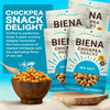 BIENA Chickpea Snacks - Crunchy Roasted Chickpeas - High Fiber Vegan Protein Snacks for Adults and Kids - 4-Pack, 5 Ounce Bags - Sea Salt
