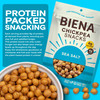 BIENA Chickpea Snacks - Crunchy Roasted Chickpeas - High Fiber Vegan Protein Snacks for Adults and Kids - 4-Pack, 5 Ounce Bags - Sea Salt