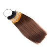 RemeeHi Rings 100% Human Hair Swatches Testing Color with Gold Buckles Straight Samples Hair for Salon Hairdressing 30 strands/set Brown 5°
