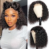 Venice Hair 13x6 Lace Front Human Hair Wigs for Black Women Virgin Curly Human Hair Wigs Short Lace Frontal Wig Pre Plucked with Baby Hair (14 inch,