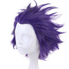 ANOGOL Hair Cap+ Purple Spiky Wig Men Purple Crazy Wig Funny Wigs for Crazy Hair Day Short Spiky Wigs for Anime Cosplay for Halloween Party Costume C