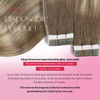 Moresoo Tape in Hair Extensions Human Hair Ombre Ash Brown to Blonde Mix with Light Blonde Hair Extensions Tape in Real Human Hair Balayage Glue in E
