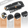 Dreamlover Wig Clips, Hair Extension Clips, 10 Teeth, Black, 30 Pieces