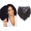 Anrosa 10 Inch Afro Kinky Curly Clip in Hair Extensions 1B Natural Black Afro Kinkys Curly Clip in Hair Extension for Black Women 3C 4A Type Real Rem
