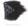Anrosa 10 Inch Afro Kinky Curly Clip in Hair Extensions 1B Natural Black Afro Kinkys Curly Clip in Hair Extension for Black Women 3C 4A Type Real Rem