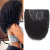 Kinky Curly Clip in Hair Extensions Human Hair 14 Inch 3C 4A Kinky Curly Hair Extensions Clip Ins for Black Women Double Weft Real Brazilian Remy Hum