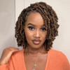 TOYOTRESS Bob Spring Twist Crochet Hair 8 inch (140 strands) Ombre Brown Cute & Versatile Pre-twisted Spring Twists Crochet Braids Synthetic Braiding