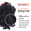 TOYOTRESS Bob Spring Twist Hair - 6 inch 8 packs Pre-twisted kids Crochet Hair Spring Twists Crochet Braids, Synthetic Braiding Hair Extensions (6 In