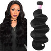 UNice Hair Brazilian Body Wave Human Hair 1 Bundle 18 inch 100% Unprocessed Virgin Human Hair Weave Extensions Natural Black Color Can be Dyed and Bl