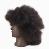 Mannequin Head African with 100% Human Hair Cosmetology Afro Hair Manikin Head for Practice Styling Braiding with Free Clamp (BZT)