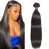 ANGIE QUEEN Brazilian Virgin Hair Straight Hair One Bundle 24inch 100% Unprocessed Virgin Human Hair Extension Hair Weave Weft Natural Black Color (1