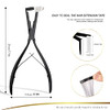 EHDIS Tape in Pliers Hair Extensions Pliers Stainless Steel Flat Surface Extensions Tape Sealing Clamp Pliers Tool (Type3)