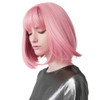 REECHO 11" Short Bob Wig with bangs Cosplay Synthetic Hair for White Black Women Color: Princess Pink