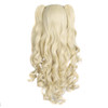 MapofBeauty Lolita Long Curly Clip on Ponytails Cosplay Wig (Light Blonde)
