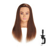 Hairingrid Mannequin Head 20"-22" 100% Human Hair Hairdresser Cosmetology Mannequin Manikin Training Head Hair and Free Clamp Holder (1906LB0414)
