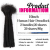 Amir Hair Dreadlock Extensions 100% Real Human Hair loc Extensions for Man and Women Full Handmade 6-8 Inch 0.8cm Thickness Human Hair Dreadlock Exte