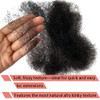 Tight Afro Kinky Human Hair for Dreadlocks,Ideal for Making Locs,Repair Extensions,Twist or Braids 2 Bundles/Package Natural Black #1B 8inch