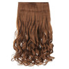 REECHO 20" 1-Pack 3/4 Full Head Curly Wave Clips in on Synthetic Hair Extensions HE008 Hairpieces for Women 5 Clips 4.5 Oz per Piece - Linen