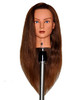 Zvena Beauty 24" Human Hair Cosmetology Mannequin Manikin Training Head with Clamp (24" MEDIUM BROWN (JEN+C))