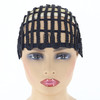 BTWTRY Black Braided Wig Caps for Making Crochet Wig Caps Cornrows Cap for Easier Sew In Caps for Black Women Making Wigs (1pc-Black)