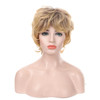 Bybrana Hair wigs for white women Short Wigs for Middle Age Women short blonde wig Blonde Pixie Cut Wig with Bangs Natural Heat Resistant Wigs for Wh