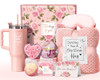 Birthday Gifts for Women Self Care Get Well Soon Gifts, Rose Relaxing Spa Gift Box Care Package Basket w/ Luxury Flannel Blanket 40 oz Tumbler, Valen