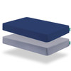 Biloban Crib Sheets Fitted for Boys, 2 Pack Crib Sheet Fits for Standard Crib Mattress, Neutral Toddler Bed Sheets Girl, Grey & Navy, 52X 28