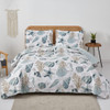 3 Pieces Beach Shell Bedspread King Size Ocean Theme Seashell Conch Summer Quilt Lightweight Thin Reversible Conch Shell Hippocampus Starfish Coral P